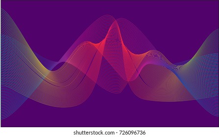 Abstract pattern rainbow color line on colored background,EPS10