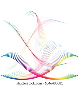 Abstract pattern rainbow line background,EPS10