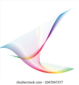 Abstract pattern rainbow line background,EPS10