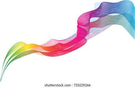 Abstract pattern rainbow line  color background,EPS10