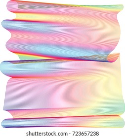 Abstract pattern rainbow line on a white background,EPS10