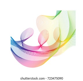 Abstract pattern rainbow ribbon on a white background,EPS10