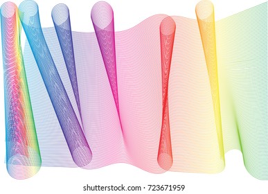 Abstract pattern rainbow ribbon on a white background,EPS10