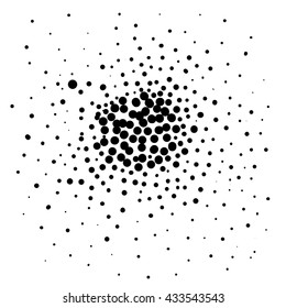 Abstract pattern of random falling dots on white background. Elegant pattern for background, textile, paper packaging and other design. Vector illustration.