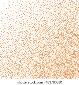 Abstract pattern of random falling golden dots on background