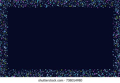 Abstract pattern of random falling multicolored confetti circles. Luxurious festive New Year background. Multicolored shiny abstract texture. Element of design. Vector illustration, EPS 10.