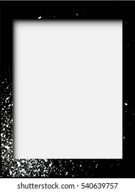 Abstract pattern of random falling on black background. Glitter pattern for banner, greeting card, Christmas and New Year card, invitation, postcard, paper packaging. Vector illustration