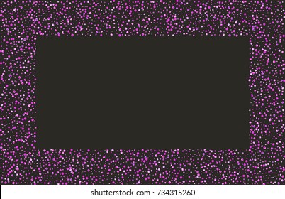 Abstract pattern of random falling pink sparkling confetti dots. Luxurious festive background. Multicolored shiny abstract texture. Element of design. Vector illustration, EPS 10.
