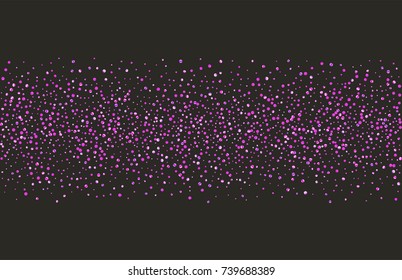 Abstract pattern of random falling pink sparkling confetti dots. Luxurious festive background. Multicolored shiny abstract texture. Element of design. Vector illustration, EPS 10.