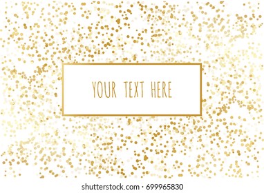 Abstract pattern of random gold dots on Transparent background.