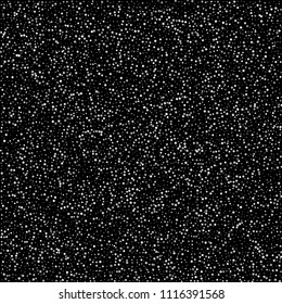 Abstract pattern of random silver dots on black background. Elegant pattern for background, textile, paper packaging and other design. Vector illustration.