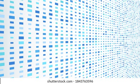 Abstract pattern rectangle light blue color perspective on white background. Modern speed geometric shape. You can use for cover, poster, banner web, flyer, Landing page, Print ad. Vector illustration