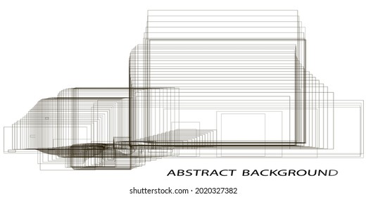 abstract pattern of rectangles and lines. drawing is left in outline, for better editing and design options