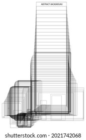abstract pattern of rectangles and lines. drawing is left in outline, for better editing and design options