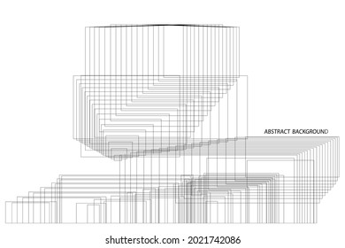 abstract pattern of rectangles and lines. drawing is left in outline, for better editing and design options