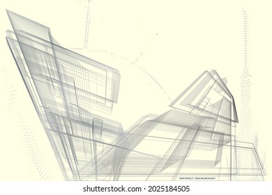 abstract pattern of rectangles and lines. drawing is left in outline, for better editing and design options