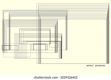 abstract pattern of rectangles and lines. drawing is left in outline, for better editing and design options
