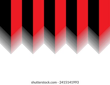 Patrón abstracto de formas geométricas rojas y negras sobre un fondo blanco. Fondo de escritorio. Fondo vectorial. Portada, afiche, postal