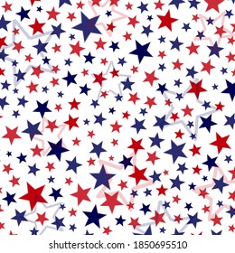 Abstract Pattern Red And Blue Stars Vector Background