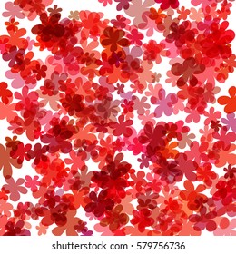 abstract pattern with red flower. not seamless