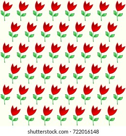 abstract pattern of red tulips
