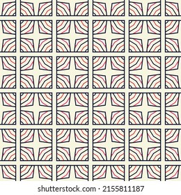 Abstract pattern with repeating colored geometric shapes