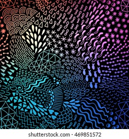 Abstract pattern in retro memphis style. Organic abstract background.