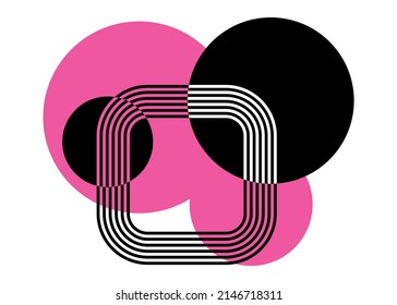 Abstract pattern in retro style. Modern background for printing, advertising, web, social networks. Vector illustration.