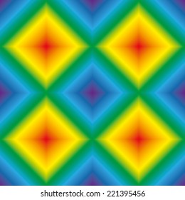 Abstract pattern of rhombuses colors of the rainbow. Hypnosis, psychedelic, seamless texture