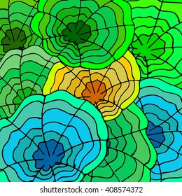 abstract pattern, round green Lotus leaf