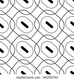 Abstract pattern rounded rectangle shapes. Seamlessly repeatable. Vector art.