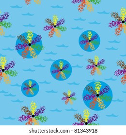 abstract pattern with rouses. illustration