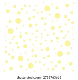 Abstract Pattern of Scattered Yellow Circles on White