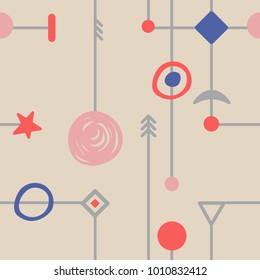Abstract Pattern with scheme of space . Artistic contemporary  seamless texture. Ready design ideas for for poster, trendy card, invitation, placard, brochure, flyer, presentation and more.