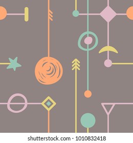 Abstract Pattern with scheme of space . Artistic contemporary  seamless texture. Ready design ideas for for poster, trendy card, invitation, placard, brochure, flyer, presentation and more.