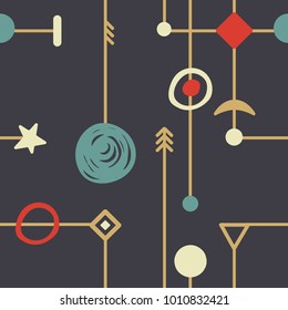 Abstract Pattern with scheme of space . Artistic contemporary  seamless texture. Ready design ideas for for poster, trendy card, invitation, placard, brochure, flyer, presentation and more.