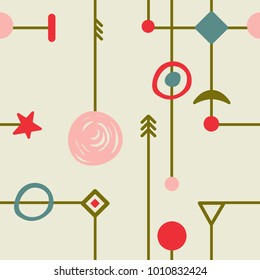 Abstract Pattern with scheme of space . Artistic contemporary  seamless texture. Ready design ideas for for poster, trendy card, invitation, placard, brochure, flyer, presentation and more.