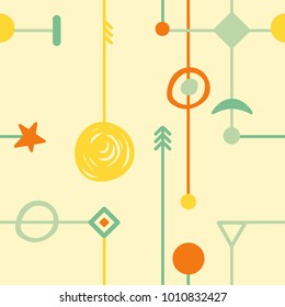 Abstract Pattern with scheme of space . Artistic contemporary  seamless texture. Ready design ideas for for poster, trendy card, invitation, placard, brochure, flyer, presentation and more.