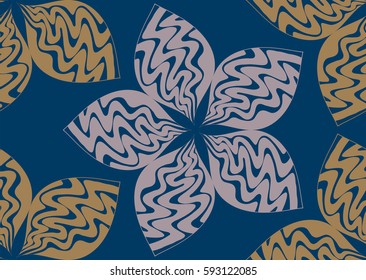 Abstract pattern seamless background with flower.