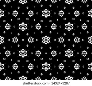 Abstract pattern  seamless black and whit  doodle Sketch