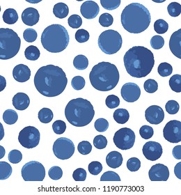 Abstract Pattern Seamless blue polka. For your design. Vector.
