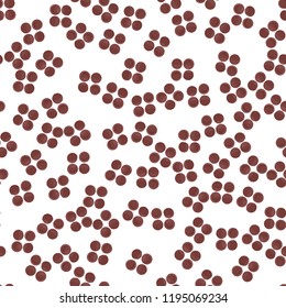Abstract Pattern Seamless of brown color shapes. For your design. Vector.