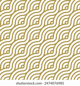 Abstract. Pattern seamless curve geometric background. Vector.