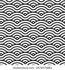 Abstract. Pattern seamless curve geometric background. Vector.