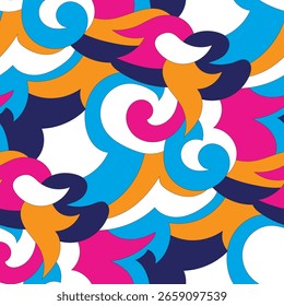Padrão abstrato sem emenda. Design para tecido, papel de parede, envoltório, fundo.