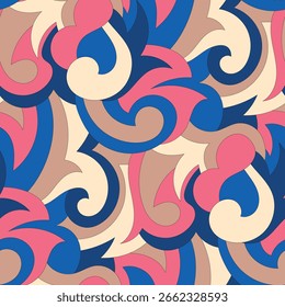 Padrão abstrato sem emenda. Design para tecido, papel de parede, envoltório, fundo.