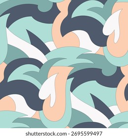 Padrão abstrato sem emenda. Design para tecido, papel de parede, envoltório, fundo.