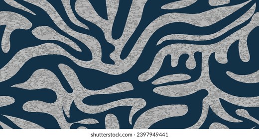 Abstract pattern seamless geometric. Hand-drawn flower and leaf illustration. Repeatable futuristic boho prints.