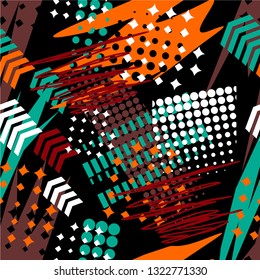 abstract pattern seamless graphic typography vector design for printed t shirt