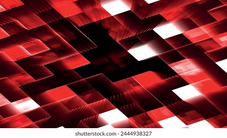 Abstract pattern, seamless mosaic background. Abstract technology background consisting of glowing blocks. Sci-fi or hi-tech background. Vector illustration